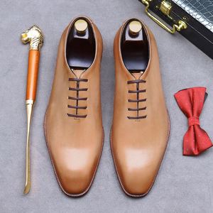 Zapatos de Cuero para Hombre, Estilo Oxford, Forro de Piel de Vaca, Cuero Genuino, Formales, Estilo Británico, Zapatos de Novio para Boda - Product Image 2