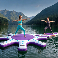 Plateforme de fitness aquatique flottante pour SUP, tapis aquatique, île de yoga SUP, île de yoga SUP gonflable