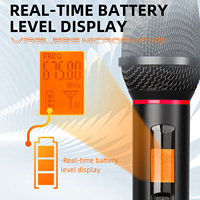 Système de microphone sans fil UHF double canal DR28 Équipement audio longue distance pour utilisation sur scène