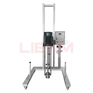 stainless steel pneumatic lifting homogenizer mixing stirrer for liquid dishwash making machine