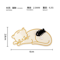 Jinhe nouveau style japonais petit chat pince à cheveux acétate chat poisson enfants fille épingle à cheveux pince cheveux accessoires