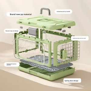 Sac de <span class=keywords><strong>transport</strong></span> pliable et portable pour <span class=keywords><strong>chat</strong></span> et chien, en plastique, pour voiture et extérieur, design respirant pour le <span class=keywords><strong>transport</strong></span> aérien - Product Image 4