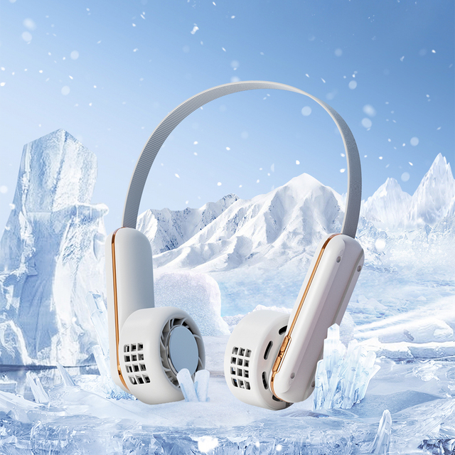 IMYCOO Portable Rechargeable Usb Neck Hanging Fan Semiconductor Refrigeration Sports Cool Neck Fan