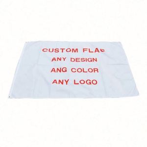 ธงโฆษณาขนาดมาตรฐาน 3x5 ฟุต สำหรับใช้งานกลางแจ้ง ขายส่งทุกขนาด ธงสีขาวแบบกำหนดเอง ธงป้ายโฆษณา - Product Image 3