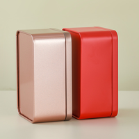 Boîte en fer blanc rectangulaire en gros 130*83*60 mm, boîte de rangement pour la maison, conteneur en fer blanc pour emballage de cadeaux, bonbons et biscuits