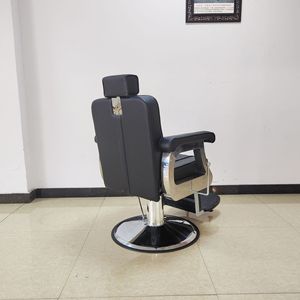 Sillón de Barbería DM, Cuero Sintético, Altura Ajustable Hidráulica, Base Redonda, Muebles de Salón, Diseño Industrial - Product Image 4