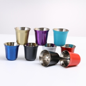 Stile arabico 80ml doppia parete in acciaio inox termica birra birra <span class=keywords><strong>bicchierino</strong></span> tazze Capsule caffè caffè tazze da tè con Logo personalizzato - Product Image 6