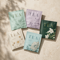 Sachets de thé plats en plastique 100% alimentaire écologiques avec logo imprimé personnalisé, emballage pour sachets de thé en poudre, sachets de café