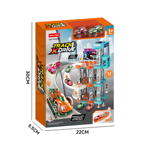 52 voitures jouets en plastique ABS, nouveau design, ensemble de jeu unisexe, <span class=keywords><strong>circuit</strong></span> de course multi-étages, <span class=keywords><strong>garage</strong></span> de stationnement coulissant pour enfants - Product Image 3