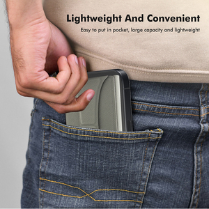 Magnetic RFID Blocking Card <b>Holder</b> <b>Wallet</b> Pop Up Phone Stand Slim Card Case for Credit Card - Product Image 6