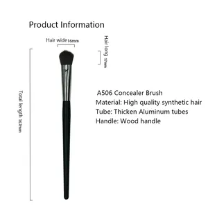 1 pinceau de maquillage professionnel 101 pour fond de teint, bâtonnet liquide et anticernes, à manche en bois rouge, outils cosmétiques 506 - Product Image 6