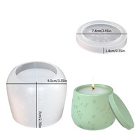 Moule en silicone pour réservoir de stockage en résine époxy, pot en plâtre et ciment, et moule pour bougie en forme d'étoile