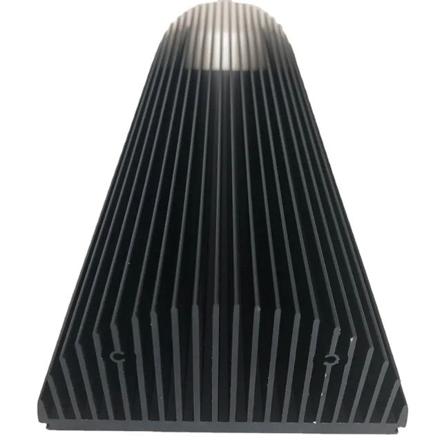 6000 Series Aluminum Extruded CPU Heat Sink with Folded Fin Design Custom Shape Bending Welding & Cutting Services