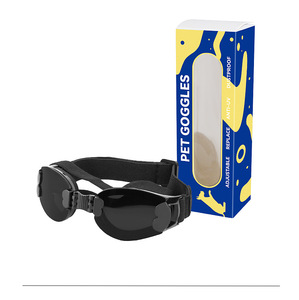 แว่นตาสุนัขแบบพับได้ UV400 ป้องกันลม กันฝุ่น แว่นกันแดดสำหรับสัตว์เลี้ยงพร้อมสายรัดปรับได้สำหรับสุนัขขนาดกลางขนาดใหญ่แมว - Product Image 2