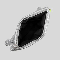 Funda Impermeable para Portátil Plateada Metálica, Funda Acolchada Antigolpes para Portátil, Bolsa de Hombro Acolchada para Computadora, Venta al por Mayor