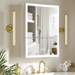 <span class=keywords><strong>Armoire</strong></span> à miroir intelligente rectangulaire murale en aluminium <span class=keywords><strong>avec</strong></span> <span class=keywords><strong>lumière</strong></span> LED <span class=keywords><strong>et</strong></span> design moderne anti-buée pour salle <span class=keywords><strong>de</strong></span> bain - Product Image 1
