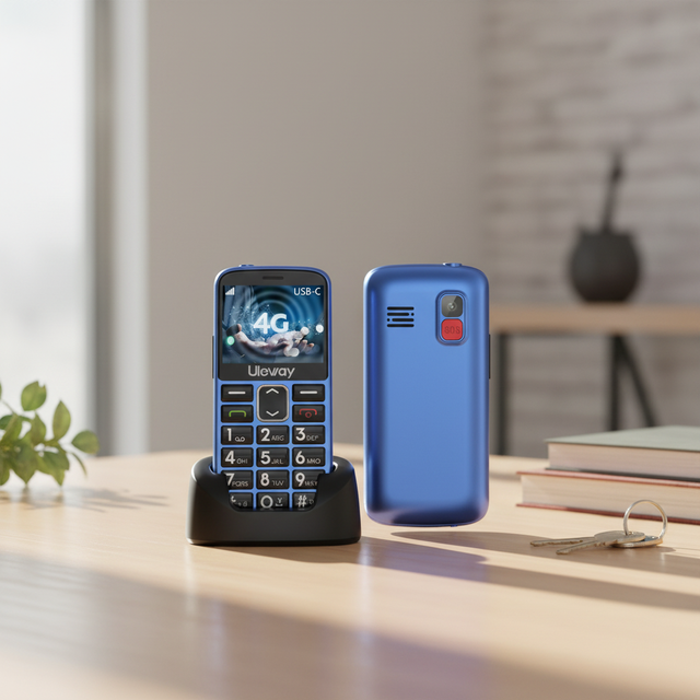 Bar Feature Phone 4G LTE 2.4" LCD Display Single SIM Gaming Camera SOS Spanish/German/French