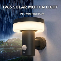 Lampes murales solaires LED extérieures étanches IP65 avec détecteur de mouvement, alimentées par batterie, pour porte d'entrée, jardin, cour, garage, terrasse