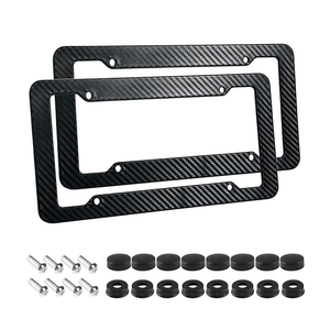 Serat karbon kami serat karbon <span class=keywords><strong>m</strong></span> desain bingkai plat nomor USA bingkai plat nomor pemegang lisensi serat karbon bingkai plat nomor