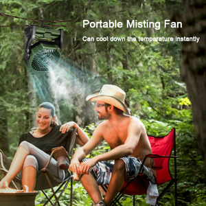 <b>Outdoor</b> Camping <b>Table</b> Fan Portable Rechargeable Fan With250mL Water Tank, RGB Lights USB Rechargeable for <b>Outdoor</b> Use - Product Image 6
