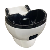 Promotion Populaire : Lit de lavage capillaire simple avec bac intégré et chaise pour salon de coiffure et barbier
