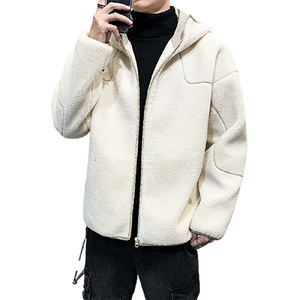 Abrigo de cachemira de invierno con logotipo personalizado, estilo informal para hombre, holgado, estilo japonés, con capucha, acolchado, cálido, informal y cómodo. - Product Image 1