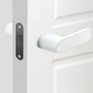 Set Kunci Pintu Interior Grosir, Model Minimalis, Bahan Aluminium Alloy, Magnetik, Senyap, untuk Kamar Tidur - Product Image 2