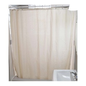 Cortina de ducha de algodón, bañera de baño blanca o Natural, tamaños de baño, fabricado en EE. UU. - Product Image 2