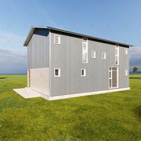 Maison conteneur préfabriquée de luxe à deux étages de fournisseurs Panneau sandwich en acier fabriqué à partir d'un toit incliné de conception à plat pour le marché irakien