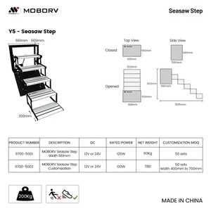 MOBORV Gradino Motorizzato Automatico Più Venduto per Roulotte e Camper Van Ambulanza e Camion da Spedizione Heavy Duty - Product Image 6