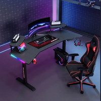 Bureau de jeu électrique réglable en hauteur avec éclairage LED RGB intelligent pour l'e-sport – Offre Spéciale