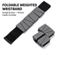 Pesi per Polsi e Caviglie 0.5-2LB, Braccialetti Ponderati Regolabili e Staccabili in Silicone, Antiscivolo, Ergonomici, con Logo Personalizzato per Allenamento