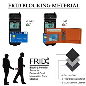 High Quality Genuine Leather Slim <b>Wallet</b> <b>RFID</b> <b>Blocking</b> Minimalist Bifold Front Pocket Men <b>Wallet</b> - Product Image 4