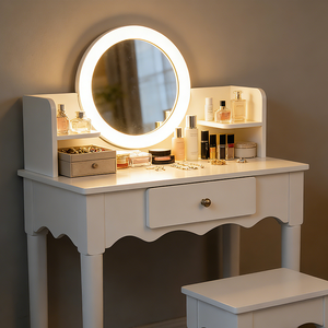 Juego de <span class=keywords><strong>Maquillaje</strong></span> Infantil Certificado para Niñas de 3+ Años, Mesa de <span class=keywords><strong>Maquillaje</strong></span> de Juguete para Dormitorio Moderno, Ideal para Cumpleaños de Princesa - Product Image 3
