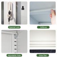 Armoire de classement en acier à 4 niveaux avec porte coulissante en verre, démontable, pour bureau, école, hôpital - Vente en gros usine