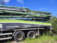 Camion pompe à béton Zoomlion d'occasion 2017, flèche de 56 m, châssis Scania, pompe à béton d'occasion pour l'exportation en construction