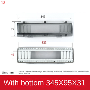 18 Air <b>switch</b> button transparent cover, IP67 transparent ABS PC protective window cover, suitable for distribution box, 2-18 Way - Product Image 2