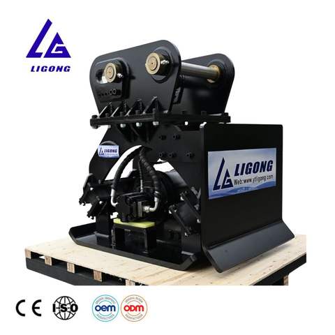 Excavator Hydraulic Compactor with Side Plates for Cohesive Soil Slope Compactio Foundation Work