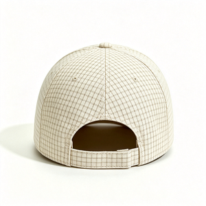 Gorra de Béisbol con Visera Curva, Diseño a Cuadros Multicolor, Bordado ACE, 6 Paneles, Correa Ajustable, Estilo Casual, Deportivo, Unisex, para Uso Diario - Product Image 3