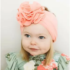 Bandeau élastique pour cheveux de bébé fille, joli Turban en tissu à balles larges, accessoires pour cheveux, collection