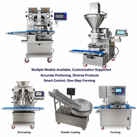 Machine d'encrustation automatique avec convoyeur, machine de formage d'aliments fourrés en acier inoxydable, moules personnalisés pour usine de snacks