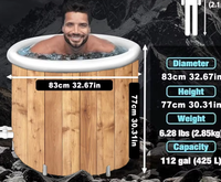 Baignoire à glace XL OEM 99 Gal pour la récupération des athlètes, les jardins, les salles de sport, la thérapie par l'eau froide, l'entraînement, seau à glace portable à 6 couches