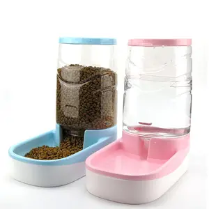 Alimentador automático de água e comida para animais de estimação, tigela de plástico para cães e gatos, com 3,8L, durável para beber e jantar