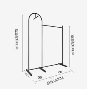 Tienda de ropa personalizada Boutique Soporte de hierro resistente Estante de ropa montado en la pared Estante de ropa de metal negro para tienda de ropa - Product Image 4