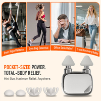 Meilleur vendeur Pistolet de massage de poche à double tête Vibration Percussion Mini pistolet de massage Relaxation musculaire Outil de massage de voyage