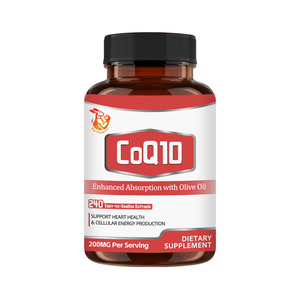 CoQ10 en gélules à absorption améliorée avec huile d'olive, soutient la santé cardiaque et la production d'énergie cellulaire, stimule l'activité antioxydante - Product Image 1