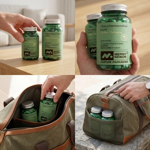 Flacons en verre ambré pour médicaments et compléments alimentaires, contenants pharmaceutiques de 100 ml et 150 ml, pour pilules/capsules - Product Image 5