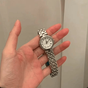 Elegante Orologio al Quarzo da <span class=keywords><strong>Donna</strong></span> con Cinturino in <span class=keywords><strong>Acciaio</strong></span> Inossidabile Lucido e Numeri Romani Chiari per Ufficio e Casual Longinesing - Product Image 2