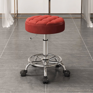 เก้าอี้เสริมสวย รุ่นพิเศษ พร้อมล้อเลื่อนหมุนและยกได้ สำหรับร้านเสริมสวย เก้าอี้ช่างทำผมมืออาชีพสำหรับร้านทำผม เก้าอี้ใช้ในบ้าน - Product Image 1