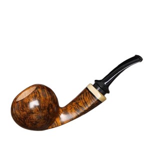 Muxiang Handmade Briar Wood Pipe Hollow Chamber Apple Shape For Men - Product Image 5